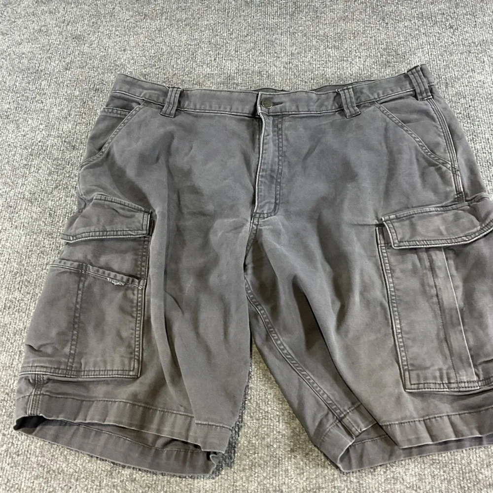 Carhartt Relaxed Fit Cargo Shorts Mens 40 Gray Work Utility Carpenter Outdoor